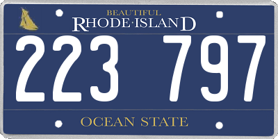 RI license plate 223797