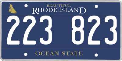 RI license plate 223823