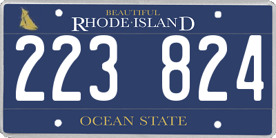 RI license plate 223824