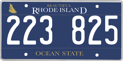 RI license plate 223825