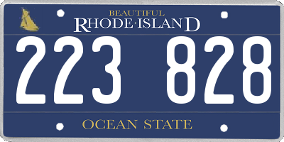 RI license plate 223828