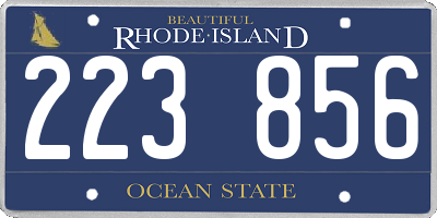 RI license plate 223856