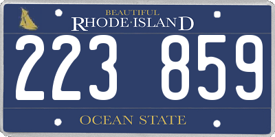 RI license plate 223859