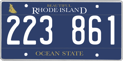 RI license plate 223861