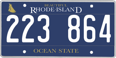 RI license plate 223864