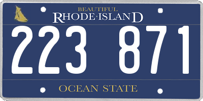 RI license plate 223871