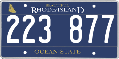 RI license plate 223877