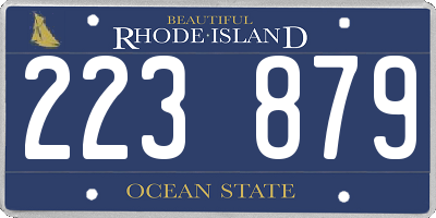 RI license plate 223879