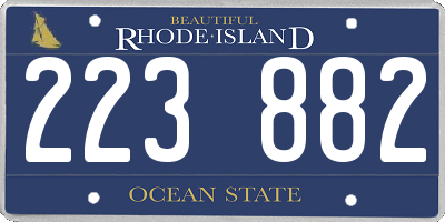 RI license plate 223882
