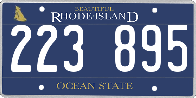 RI license plate 223895