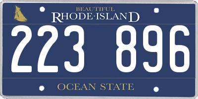 RI license plate 223896
