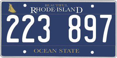 RI license plate 223897