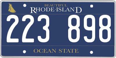 RI license plate 223898