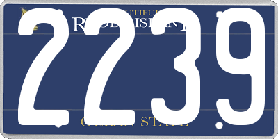 RI license plate 2239