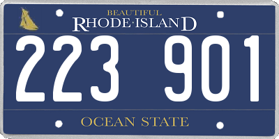RI license plate 223901
