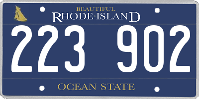 RI license plate 223902
