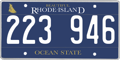 RI license plate 223946