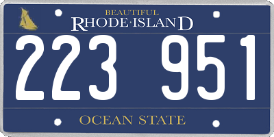 RI license plate 223951