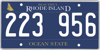 RI license plate 223956