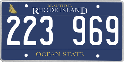 RI license plate 223969