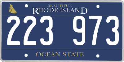 RI license plate 223973