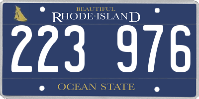 RI license plate 223976