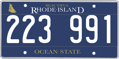 RI license plate 223991