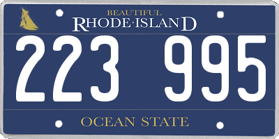 RI license plate 223995