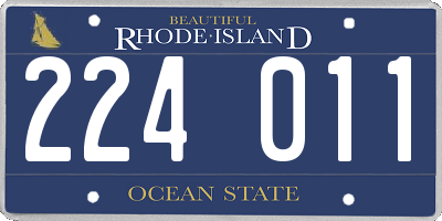 RI license plate 224011