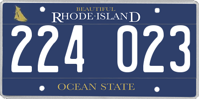 RI license plate 224023
