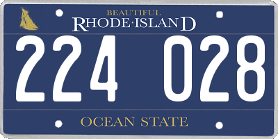 RI license plate 224028