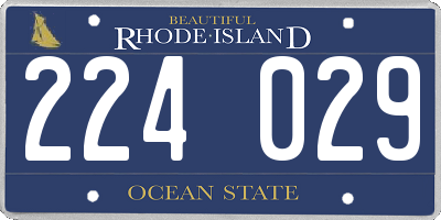 RI license plate 224029