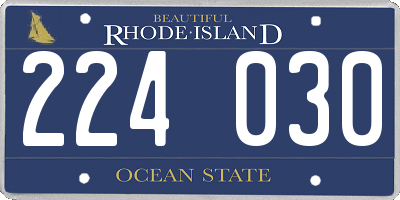RI license plate 224030