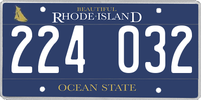 RI license plate 224032