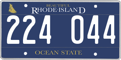 RI license plate 224044