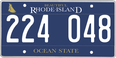 RI license plate 224048
