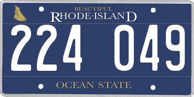 RI license plate 224049