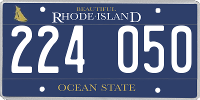 RI license plate 224050
