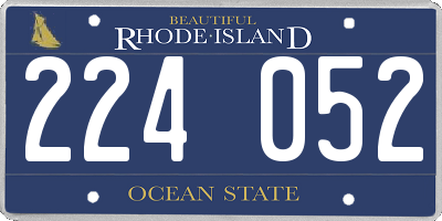 RI license plate 224052