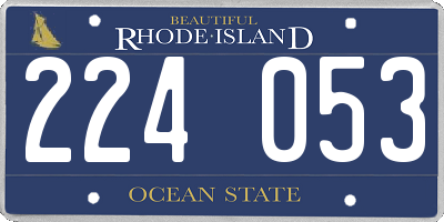 RI license plate 224053