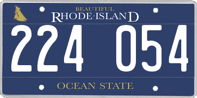 RI license plate 224054