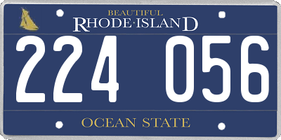 RI license plate 224056
