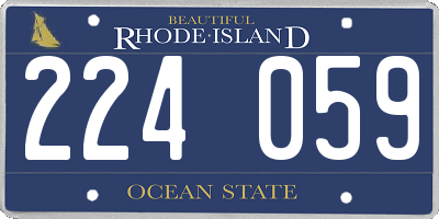 RI license plate 224059
