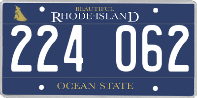 RI license plate 224062