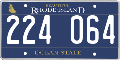 RI license plate 224064