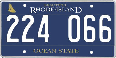RI license plate 224066