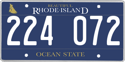 RI license plate 224072