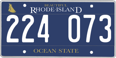 RI license plate 224073