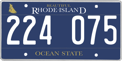 RI license plate 224075