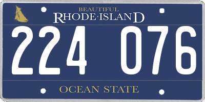 RI license plate 224076